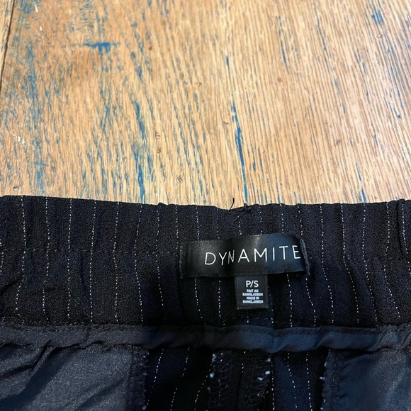 🖤 Dynamite Black Pinstripe Trousers – Size P/S - Picture 2 of 9